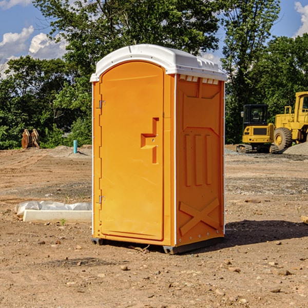 how often are the portable restrooms cleaned and serviced during a rental period in Jonesville